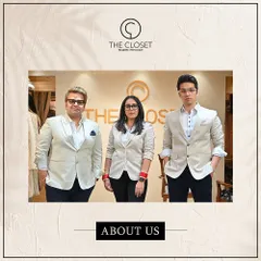 This is our team. At The Closet, we are a group of passionate designers and artisans dedicated to the art of bespoke menswear. We believe in celebrating your individuality through perfectly crafted garments.