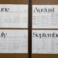 This image from a member's post shows the dedication behind the success. A training calendar filled with our workouts, proving that consistency and a structured plan lead to results.