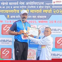 Mr. Sanjay Amolik, our Physical Education Teacher, receives the Gold Medal in Table Tennis Singles at the 4th State-Level Khelo Masters Championship.