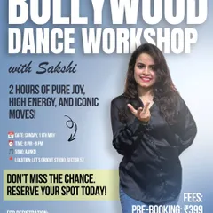 Ready to channel your inner Bollywood star? This is the kind of energy you can expect from our workshops with Sakshi. Two hours of pure joy and iconic moves.
