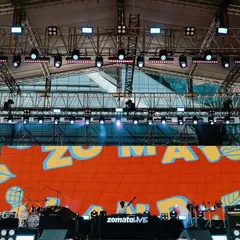 A wide shot of my setup at Zomaland. Performing on a stage this massive, with professional lighting and sound, is an incredible experience. I bring this level of professionalism to all my large-scale events.