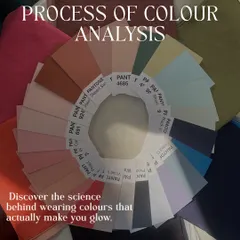 This is the process of color analysis. Using a color wheel and a series of drapes, we discover the science behind wearing colors that actually make you glow, taking the guesswork out of getting dressed.