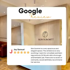 It brings me great joy to read about a client's positive experience. This review highlights a successful wart and skin tag removal, noting the thorough job and lack of scarring. My goal is always to provide effective treatments in a soothing and professional environment.