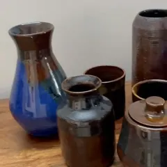 A selection of Anitha's work, showcasing her progress from a beginner to an intermediate potter. Her dedication and consistent practice really shine through in these pieces.