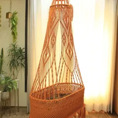 Another view of our baby swing, showing a different knot pattern. Each piece is unique and handmade with love, ensuring the best for your baby.