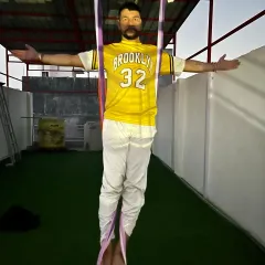 Welcome to the first aerial yoga center in Najafgarh. I am standing here, ready to help you connect with the air element.