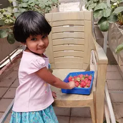 We believe learning to grow food is for everyone. It is a joy to see our youngest farmers getting excited about harvesting strawberries that she helped grow.