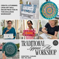 We go beyond standard painting with unique cultural experiences. This collage showcases our traditional Lippan Art workshop, where participants learn an ancient Indian mud and mirror work technique to create stunning wall decor. It's a unique employee engagement activity that offers a connection to heritage.