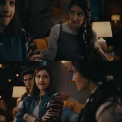 A still from the Amazon Prime Video shoot with Parineeti Chopra, showing the casual and expressive wardrobe I put together for her and the supporting cast.