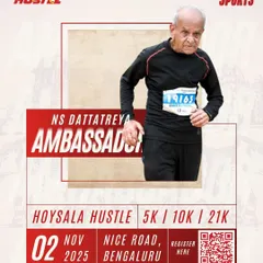 Introducing Ambassador NS Dattatreya, a true inspiration. Our ambassadors embody the spirit of the hustle and are there to support you on your race journey.