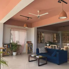 This is our lounge area, a cozy corner where you can take a break, flip through a book from our library, or chat with fellow potters. We believe community is just as important as clay, and this is where many of our best conversations happen.