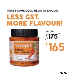 Here's some good news to savour: Less GST means more flavour. We've reduced our prices, and while you might see some old MRPs for a bit, the tastier prices are on their way.