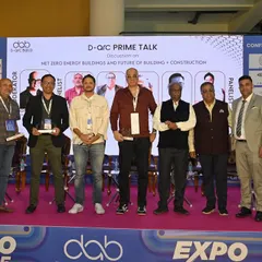 The panel at the D-arc Prime Talk, where our Regional Director, Siddhartha Rao, discussed achieving Net Zero Energy in architecture. He emphasized the need for accountability across both design and operations.
