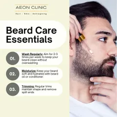 Here are the essentials for beard care: wash regularly but not excessively, keep it moisturized with beard oil, and trim it periodically to maintain shape and remove split ends.