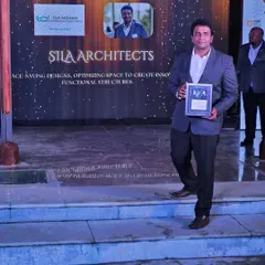A proud moment on stage. We are grateful to WE VYSYA for recognizing our contribution to architecture and design in Namma Bengaluru.