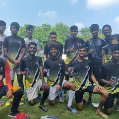 After a tough game, it's all about respect and friendship. Here's a team enjoying a moment together, re-energizing with some Red Bull. This is the vibe I bring to every match.