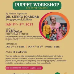 We were honored to host a rod puppet making workshop with renowned master puppeteer Dr. Subho Joardar from Kolkata. This is part of our effort to bring diverse puppetry traditions to our community.