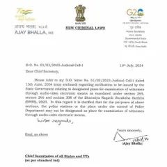 The Union Ministry of Home Affairs has clarified that under the new Bharatiya Nagarik Suraksha Sanhita (BNSS), police stations cannot be designated as places for witness examination via video. This is a crucial update for criminal procedure.