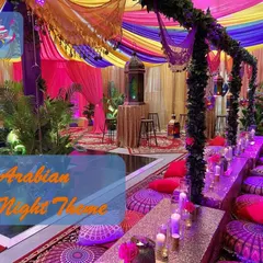 An immersive Arabian Nights theme is a fantastic choice for a milestone celebration. This setup shows our ability to execute complex, high-concept themes with detailed decor, from seating to lighting.