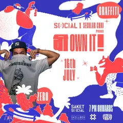 Another poster for the 'Own It!' series, showcasing my involvement in these regular cultural events that blend music, art, and community.