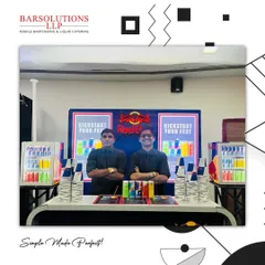 Our team ready to "Kickstart Your Fest" at the Red Bull bar during YouTube FanFest 2025.