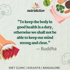 A quote from Buddha to remind us: "To keep the body in good health is a duty, otherwise we shall not be able to keep our mind strong and clear."
