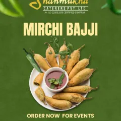 For those who love a fiery kick, our Mirchi Bajji is the perfect snack. These green chilies are battered, deep-fried, and are crispy and bursting with flavor.