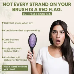 Not every strand on your brush is a red flag, but these five signs are. If your hair snaps when dry, feels dull, or your scalp is tight and flaky, it's time for a new ritual.