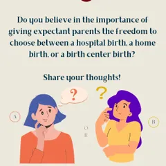Do you believe parents should have the freedom to choose their birth setting? We advocate for informed choice, whether it's a hospital, home, or birth center, and we are here to discuss what each option entails.