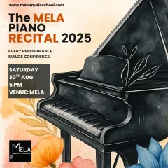 An invitation to our 2025 Piano Recital. We believe every performance builds confidence and provides a goal for students to work towards.