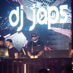 A front-facing view from the console at LITT, with my name up in lights. I love playing for the Kolkata crowd; they never disappoint.