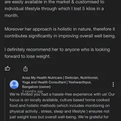 This is what my holistic approach is all about. We achieved a 5-kilo weight loss in one month by using natural, locally available foods customized to my client's lifestyle. It’s not just about weight, it's about improving your overall well-being for the long term.