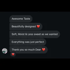 "Awesome Taste, Beautifully designed." We love hearing that our themed cakes are as delicious as they are creative. This feedback was for our car-themed cake.