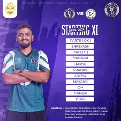 Announcing our starting XI against the I.C. Colts. A strong lineup featuring a mix of experienced players and young talent, ready for the challenge.