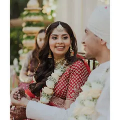 A beautiful, candid moment during the wedding ceremony. The way they look at each other is pure magic.