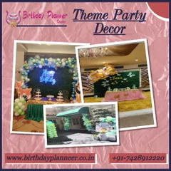 We design complete themed environments, as shown in this collection of our work. From custom backdrops featuring neon "Happy Birthday" signs to elaborate stage setups with character cutouts, we ensure every detail aligns with your chosen theme.