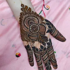 A bold and beautiful design featuring a large, shaded mandala on the back of the hand. This is a statement piece that's perfect for making an impression.