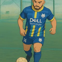 Another Ghibli-style artwork, this one celebrating Dell FC, the winners of the D5 Shootout League in our inaugural tournament.