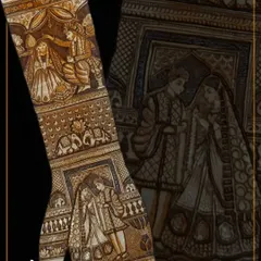 A full bridal arm telling a story. This design combines the varmala and sindoor ceremonies with traditional elephant motifs, creating a complete narrative of the wedding day.