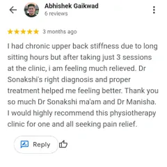 This review from a happy patient highlights the core of my practice: right diagnosis and proper treatment. It’s incredibly rewarding to see someone relieved from chronic upper back stiffness after just a few sessions at the clinic.