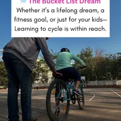 Whether it is a lifelong dream, a new fitness goal, or something you want to do with your kids, learning to cycle is within your reach. I am here to help you achieve that bucket list dream.