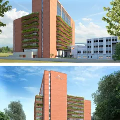 The architectural expression of Peerless Hospital negotiates between solid terracotta-clad cores and fluid, porous volumes that embrace landscaped courtyards, creating a rhythm that responds to both programmatic needs and emotional comfort.
