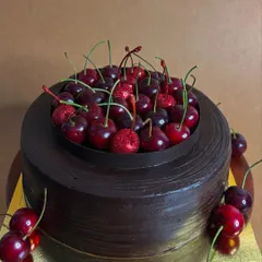 Introducing my Cherryoclate cake! It pairs rich Belgian chocolate with the freshest cherries from Himachal. It's a sinful, must-try dessert while the season lasts.