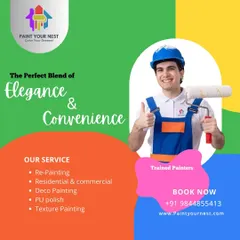 I offer the perfect blend of elegance and convenience. My trained painters handle re painting, residential and commercial projects, deco painting, PU polish, and texture painting to give your space a fresh look.
