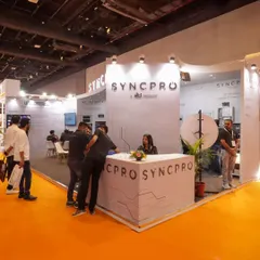 Our booth for SyncPro, our in-house brand, at the Smart Home Expo 2024. We designed the space to be open and inviting, allowing visitors to explore our lighting, power, and automation solutions.