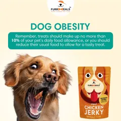 Treats should be given responsibly, making up no more than 10% of your dog's daily food. My Chicken Jerky is a healthy, low-calorie option, so you can treat them without the guilt.