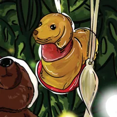A custom-drawn dachshund ornament, immortalized as part of a family's Christmas story. I love including these small, meaningful elements.