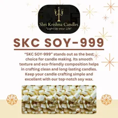 My SKC SOY-999 wax is known for its smooth texture and eco-friendly composition. It helps you craft clean, long-lasting jar candles with an excellent finish.