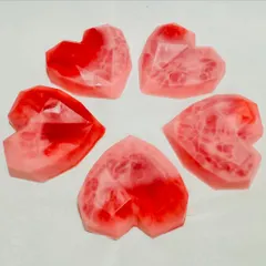 These beautiful, marbled heart-shaped soaps are crafted with love for Valentine's Day. They are a perfect small gift to encourage a moment of self-care and pampering.