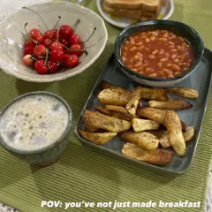 This is a potter's breakfast. There is a special kind of joy in not only making your meal, but also the handmade vessels you serve it in.